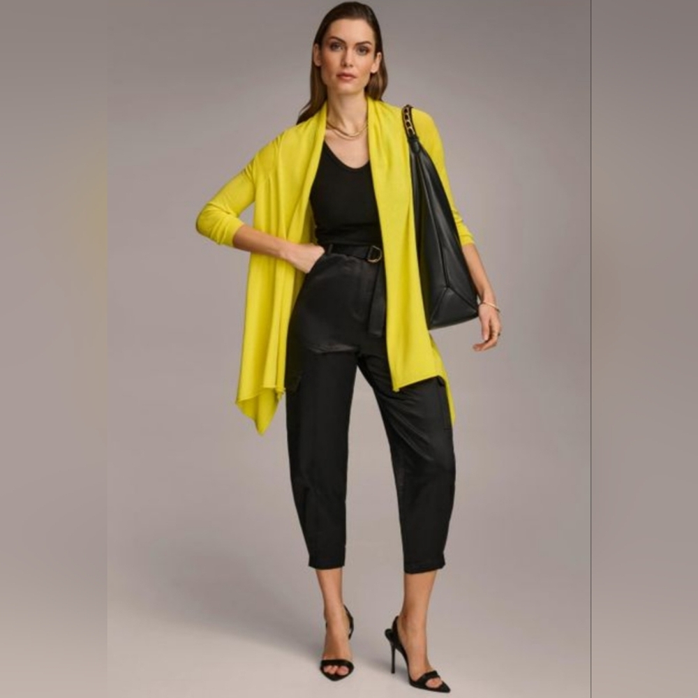 DKNY Yellow Citrus Cardi Wrap nwt
